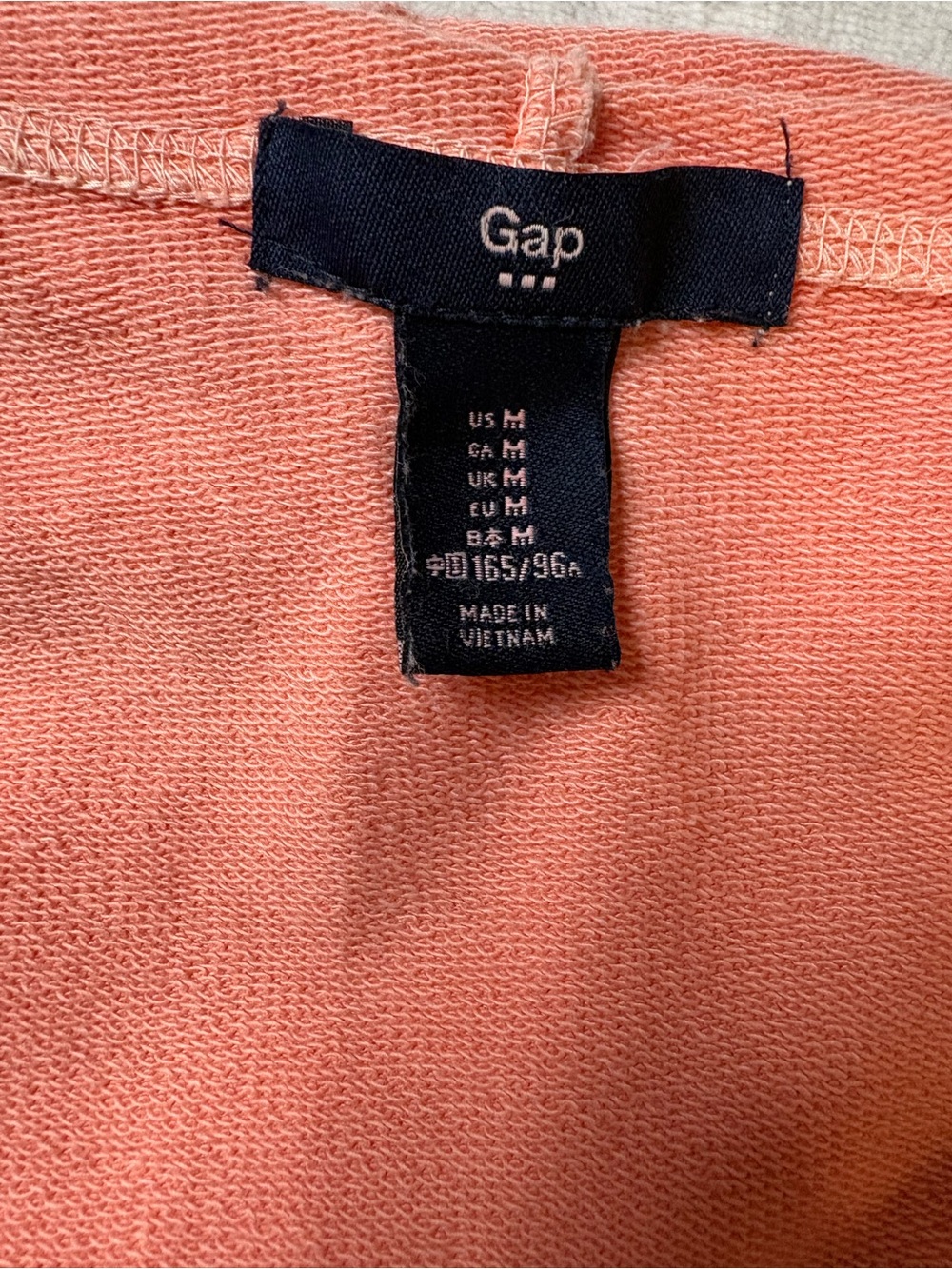 Gap Zip-Up Hoodie in Peach Sorbet - Picture 5 of 7